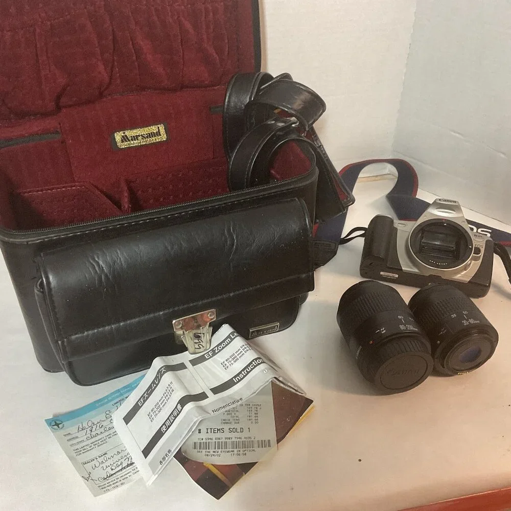 Canon Camera EOS with Lens Accessories And Case